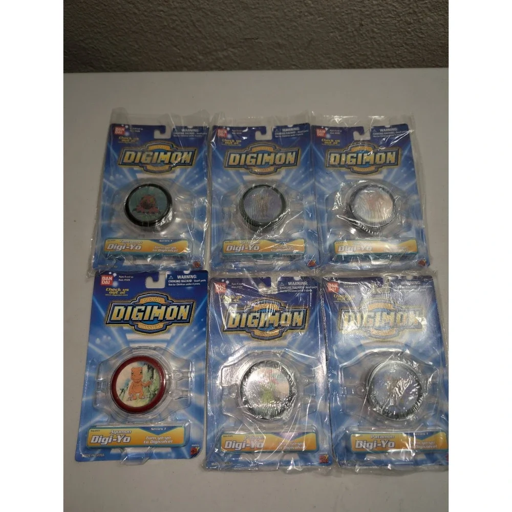 NEW! VINTAGE Digimon Digital Monsters‎ Digi-Yo Series 1 RARE Lot Of 6